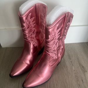 Mia Shoes — pink cowgirl boots